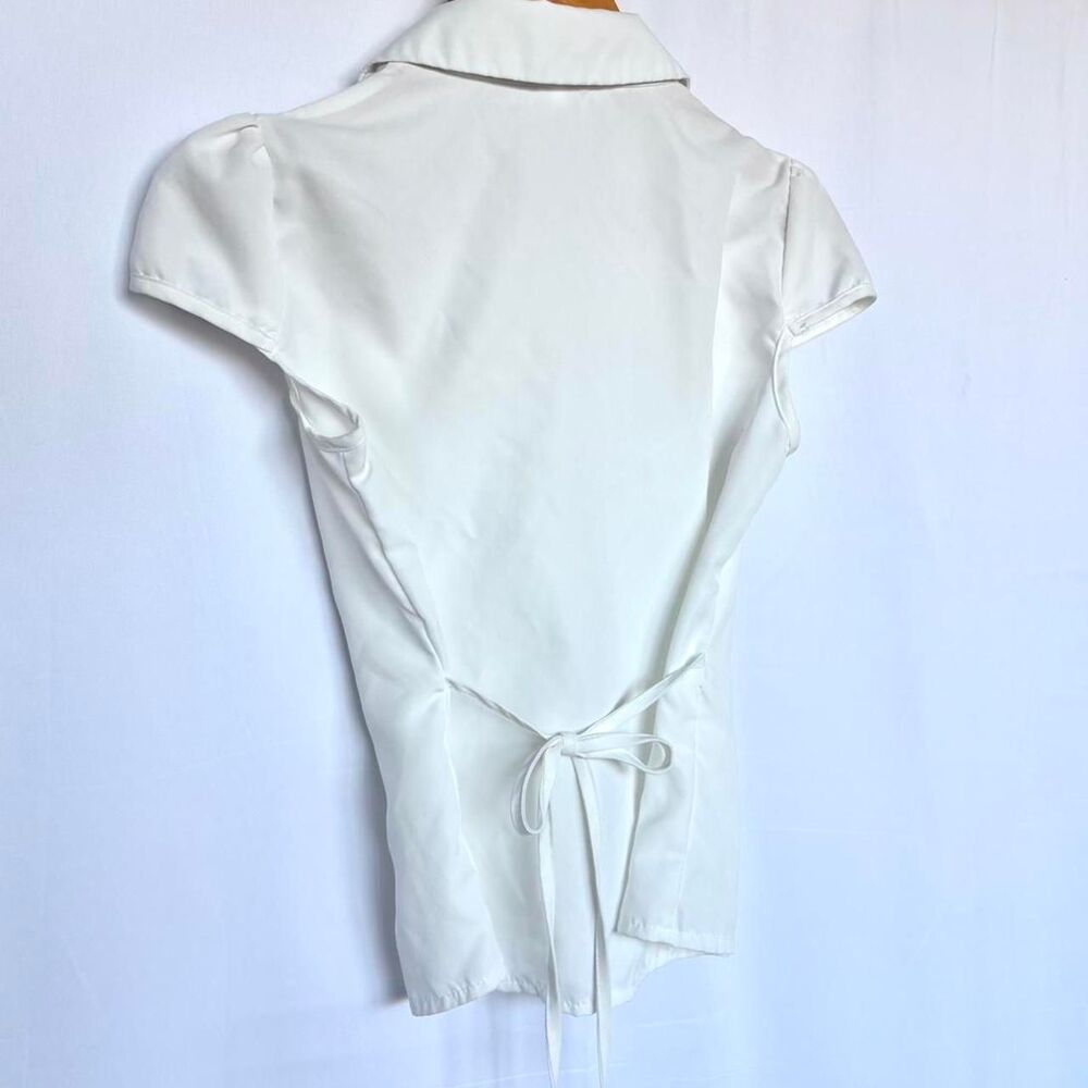 Tie Back Button Up Collared Top - image 4